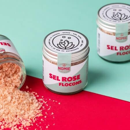 Flocons de sel rose d'Himalaya